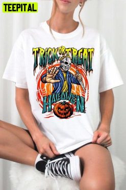 Trick Or Treat Michael Myers Halloween Pumpkin Art Draw Unisex T-Shirt