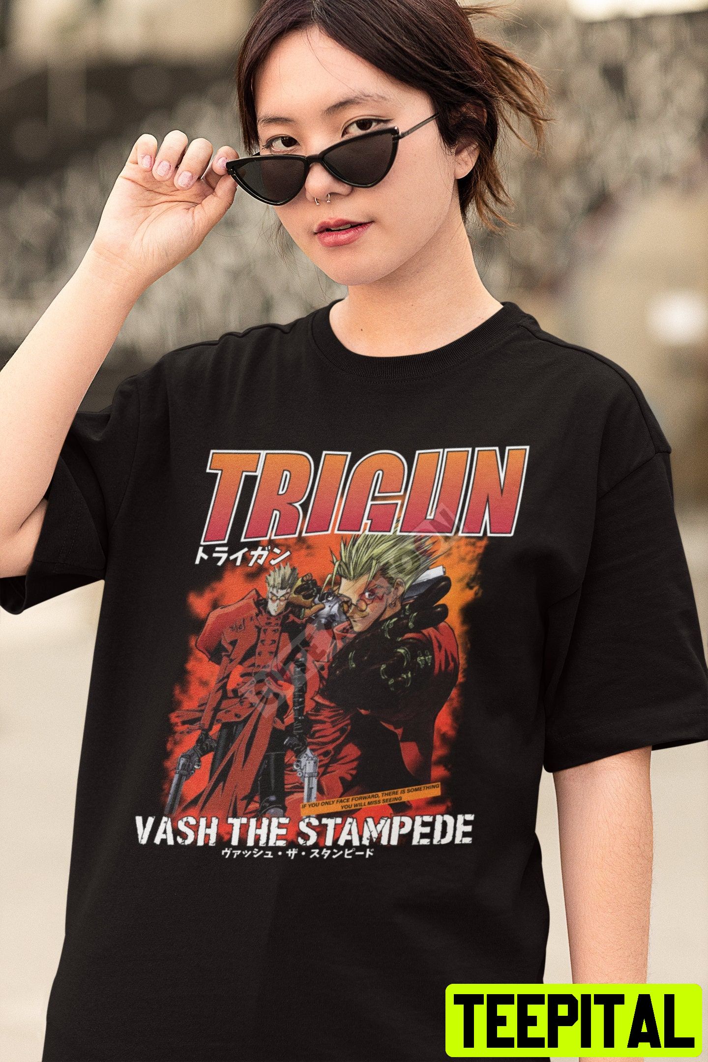 Trigun Vash The Stampede Vash Manga 90s Gunsmoke Unisex T-Shirt