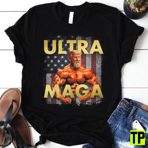 Trump Buff Ultra Maga American Flag Biden Patriotic Unisex T-Shirt