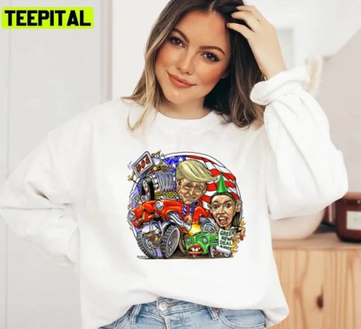 Trump Burns Aoc& Green New Deal Unisex Sweatshirt