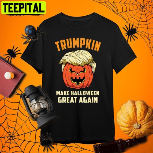 Trumpkin Make Great Again Trump Halloween Retro Art Unisex T-Shirt