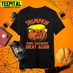 Trumpkin Pumkin Scares Halloween Retro Art Unisex T-Shirt