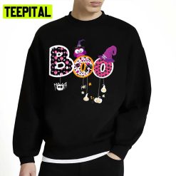 Typography Boo Halloween Costume Spiders Unisex Sweatshirt