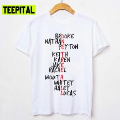 Typography One Tree Hill Names Black Unisex T-Shirt