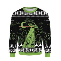 UFO Holographic Ugly Xmas Sweater