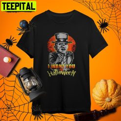 Uncle Sam Freddy Krueger I Want You To Halloween Freddy Krueger Retro Art Unisex T-Shirt