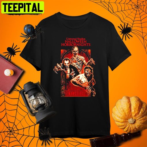 Universal Studios Halloween Horror Nights Horror Retro Art Unisex T-Shirt