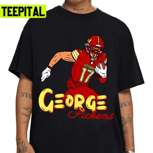 Urup Red Animated Design George Pickens Football Unisex T-Shirt