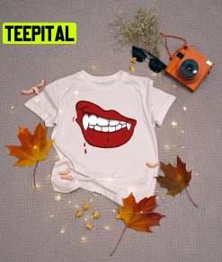 Vampire Teeth Lips Trending Unisex T-Shirt