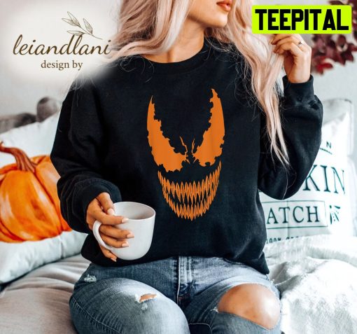 Venom Orange Face 2022 Happy Squad Marvel Avengers Halloween Sweatshirt