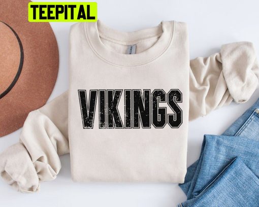 Vikings Distressed Mascot Unisex Sweatshirt