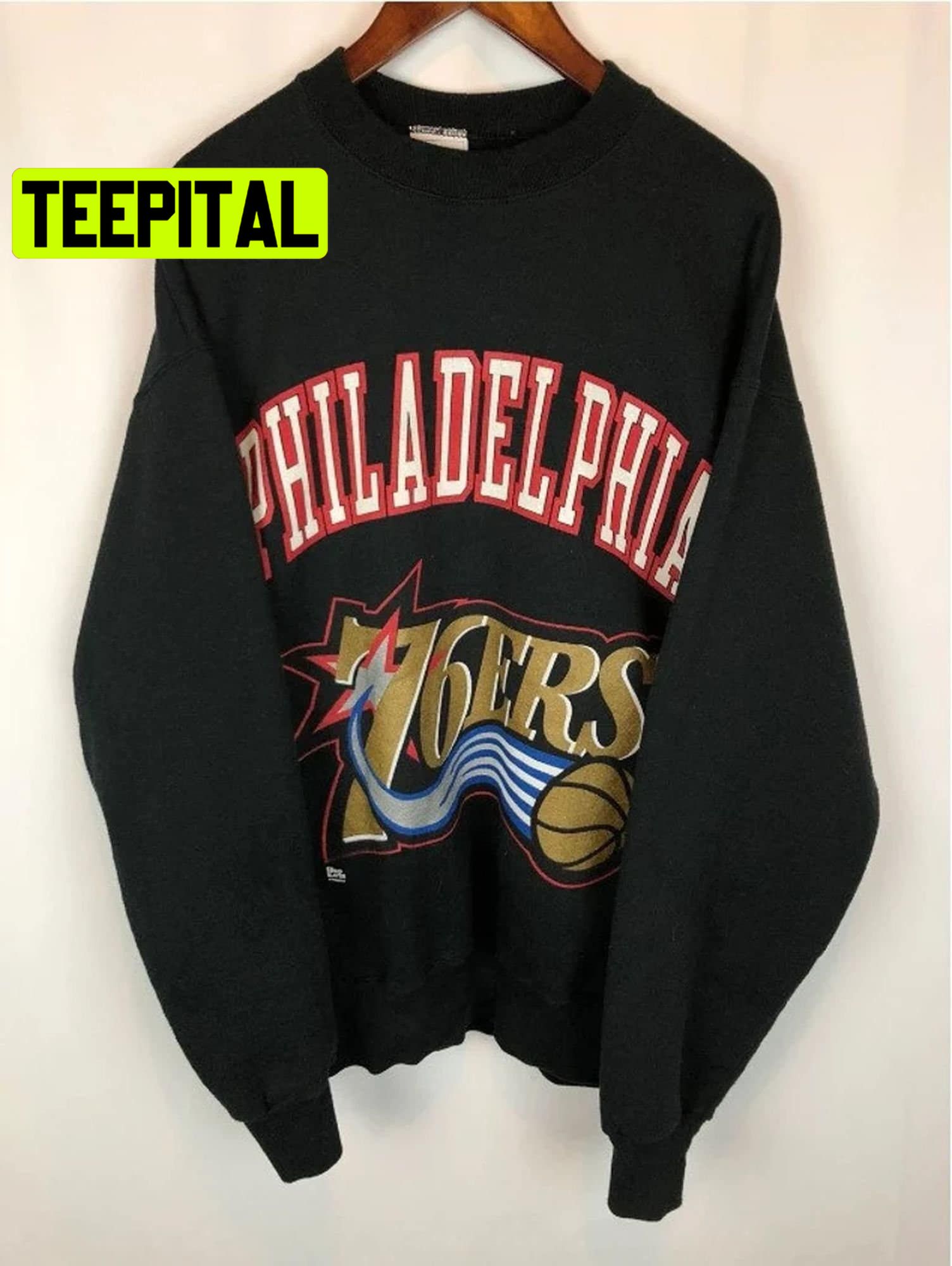 Vintage 90s Philadelphia 76ers Basketball Team Unisex Sweatshirt