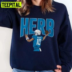 Vintage Blue Art Justin Herbert Los Angeles Chargers Unisex T-Shirt