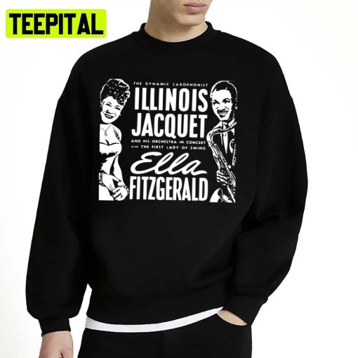 Vintage Concertillinois Jacquet Ella Fitzgerald Unisex Sweatshirt