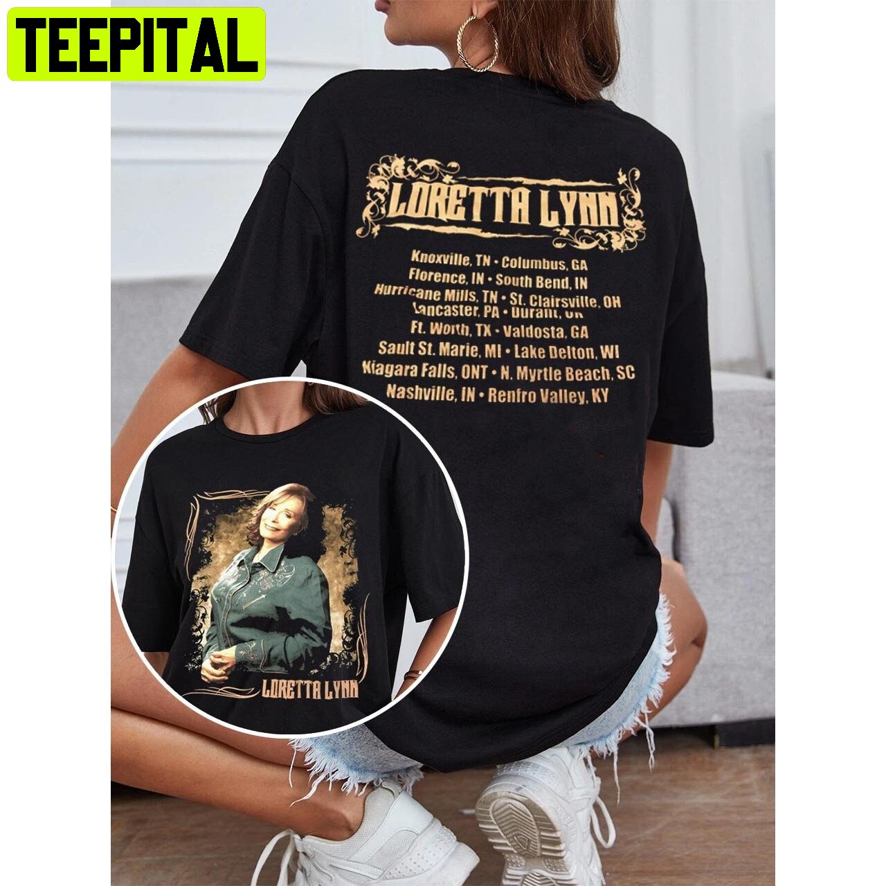 Vintage In American Tour Loretta Lynn Miner’s Daughter Unisex T-Shirt