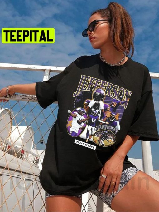 Vintage Justin Jefferson 90s Dreamathon Justin Jefferson Football Vikings Unisex T-Shirt