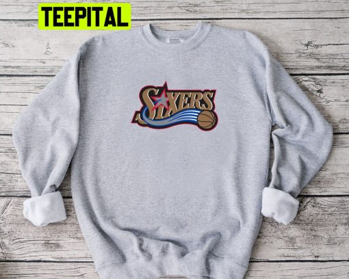 Vintage Old School Sixers Logo Philadelphia 76ers Nba Basketball Unisex Sweatshirt