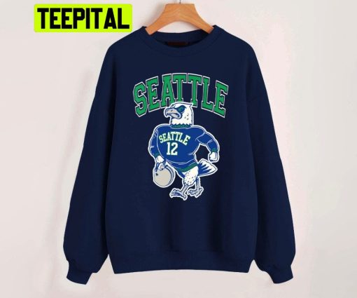 Vintage Seattle Football Retro Masco Unisex Sweatshirt