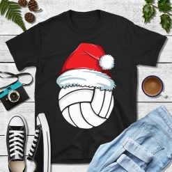 Volleyball Santa Hat Christmas Shirt