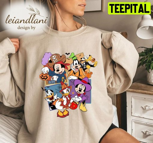 Walt Mickey And Friends Magical Kingdom Halloween Sweatshirt