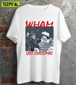 Wham Last Christmas George Michael Xmas Santa Retro Design T-Shirt