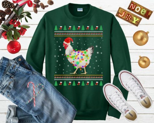 White Chicken Ugly Christmas Sweater