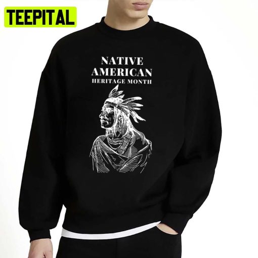 White Design Native American Heritage Month Protect Our Culture Unisex Sweatshirt