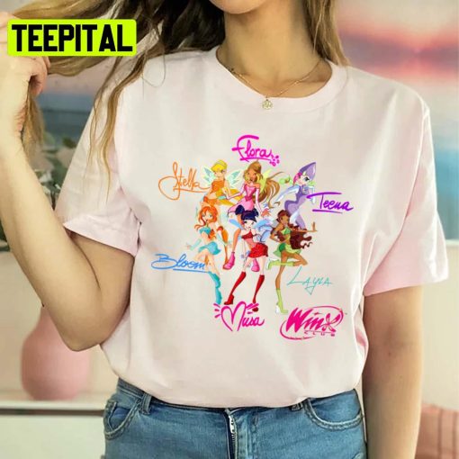 Winx Club All Characters With Initials Unisex T-Shirt