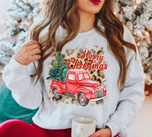 Women’s Truck Merry Christmas Sweatshirt