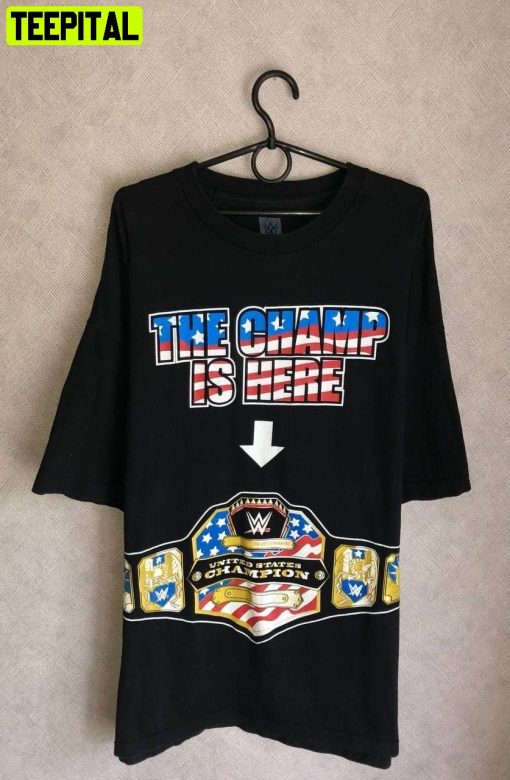 Wwe John Cena The Us Champ Is Here Retro Design T-Shirt