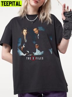 X Files I Want To Believe Scully & Mulder Retro Design T-Shirt