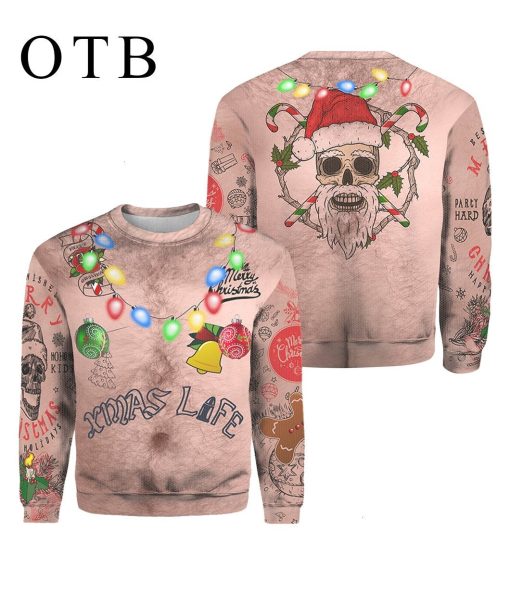 Xmas Life Ugly Christmas Topless 3D Printed Sweater