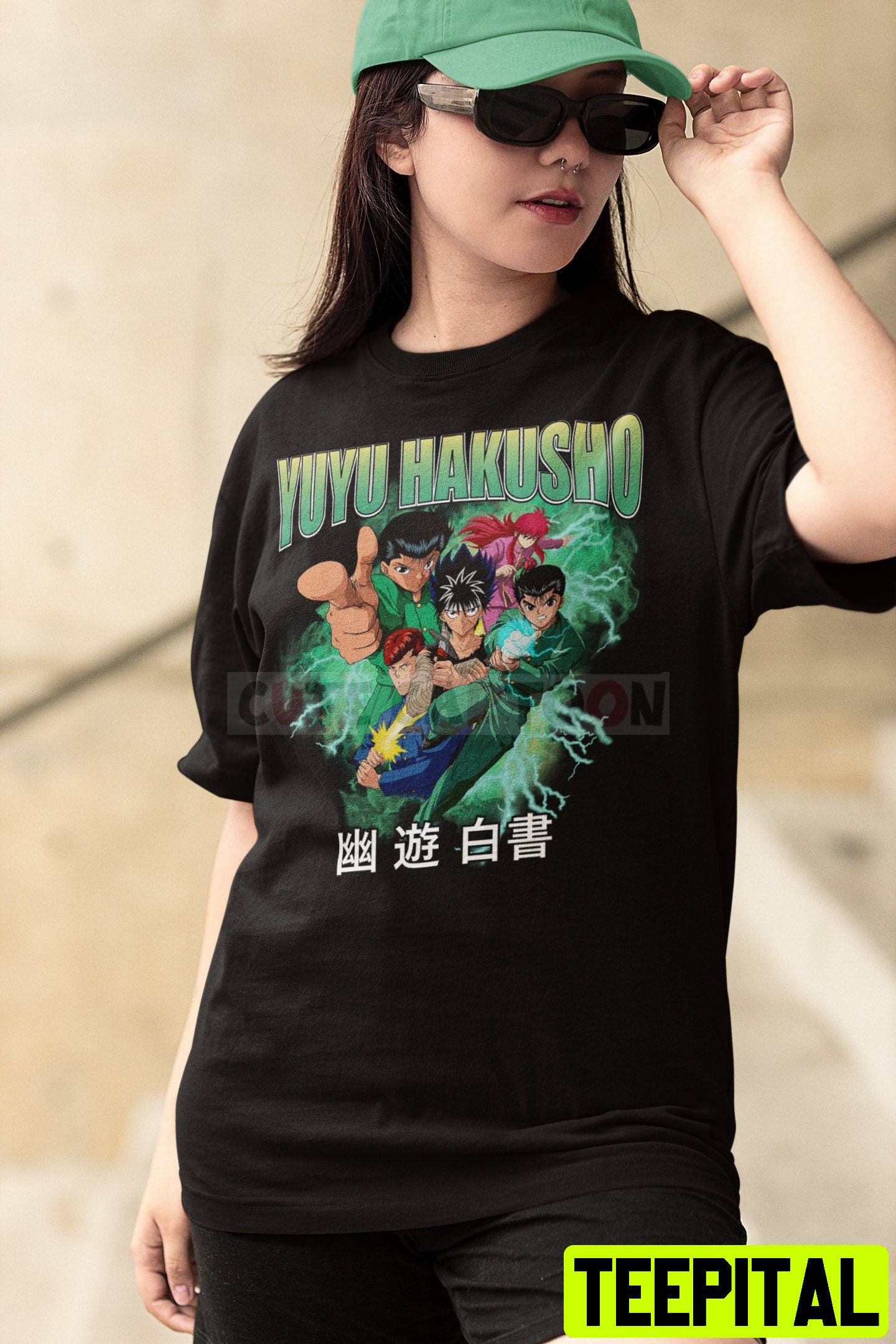 Yu Yu Hakusho Yusuke Kuwabara Kurama Hiei Manga 90s Unisex T-Shirt