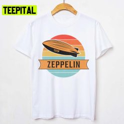 Zerplin Vintage Sunset Design Unisex T-Shirt