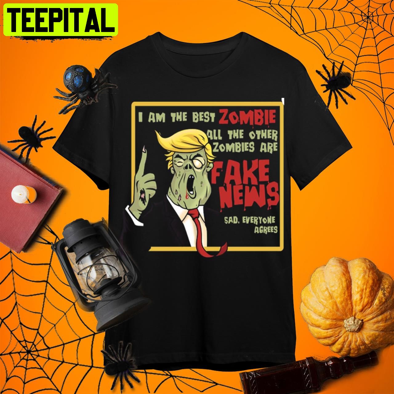 Zombie Donald Trump Halloween Retro Art Unisex T-Shirt