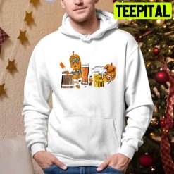 Halloween Pumpkin Latte Beer Coffee Lover Trending Unisex Hoodie