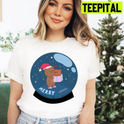 Holiday Bears In A Snow Globe Trending Unisex Hoodie