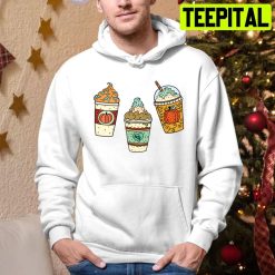 Pumpkin Spice Latte Drink Sticker Pack Trending Unisex Hoodie