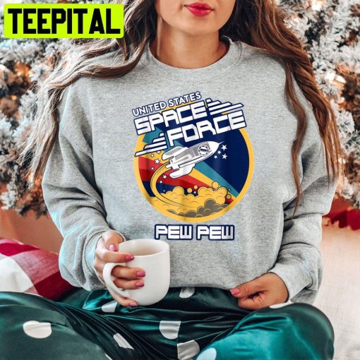 United Space Force Trump Ussf Us Space Force Pew Pew Trending Unisex Hoodie