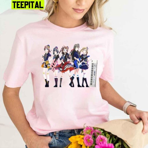 Bang Dream Poppin Party Band Trending Unisex T-Shirt