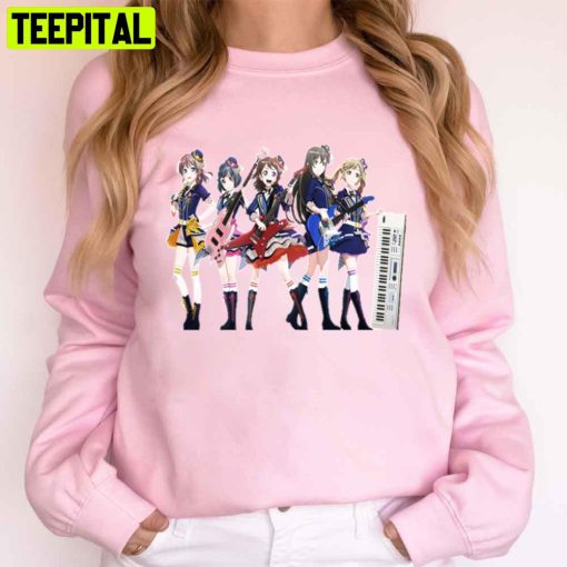 Bang Dream Poppin Party Band Trending Unisex T-Shirt