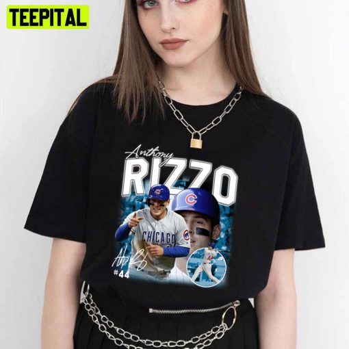 Anthony Rizzo Signature Retro 90s Rap Style Art Baseball Trending Unisex T-Shirt