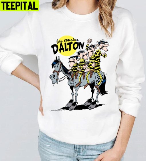 Cartoon Lustiges Trio Vintage Lucky Luke Trending Unisex T-Shirt