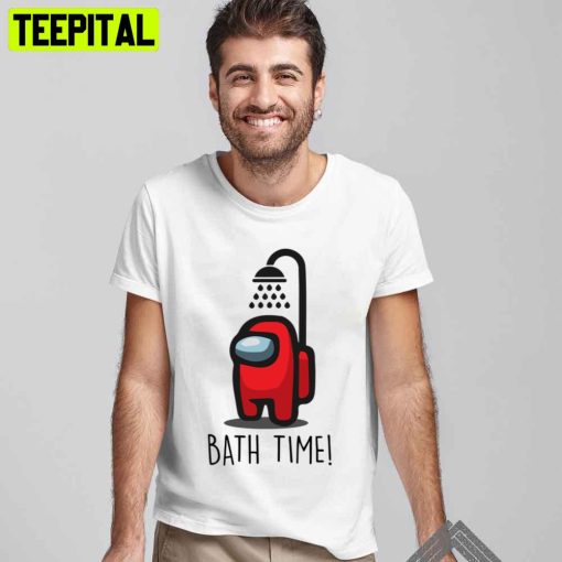 Funny Cartoon Among Us Bath Time Trending Unisex T-Shirt