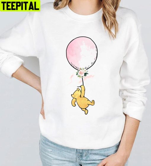 Holding Balloon Winnie The Pooh Trending Unisex T-Shirt