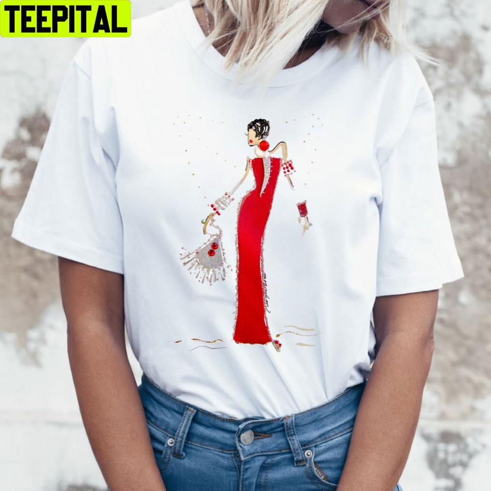 Woman In Red Trending Unisex T-Shirt