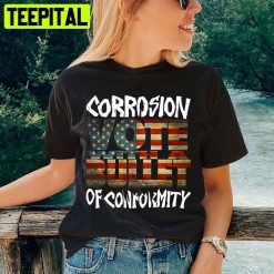 American Flag Vote With A Bullet Corrosion Of Conformity Unisex T-Shirt