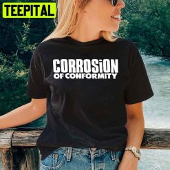 White Logo Corrosion Of Conformity Band Unisex T-Shirt