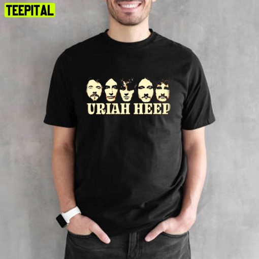 Members Face Uriah Heep Band Unisex T-Shirt