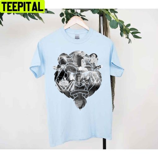 Beauty & The Beast B&W Collage Unisex T-Shirt